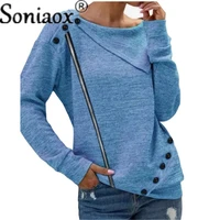 2021 autumn new women solid color long sleeve buttoned lapel zipper knitted slim tops fashion ladies casual street style t shirt