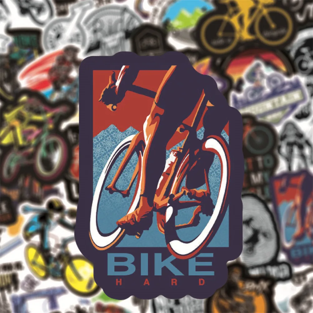103050pcs mountain biking cyclist stickers laptop guitar luggage skateboard bike car waterproof cool sticker decal kid toys free global shipping