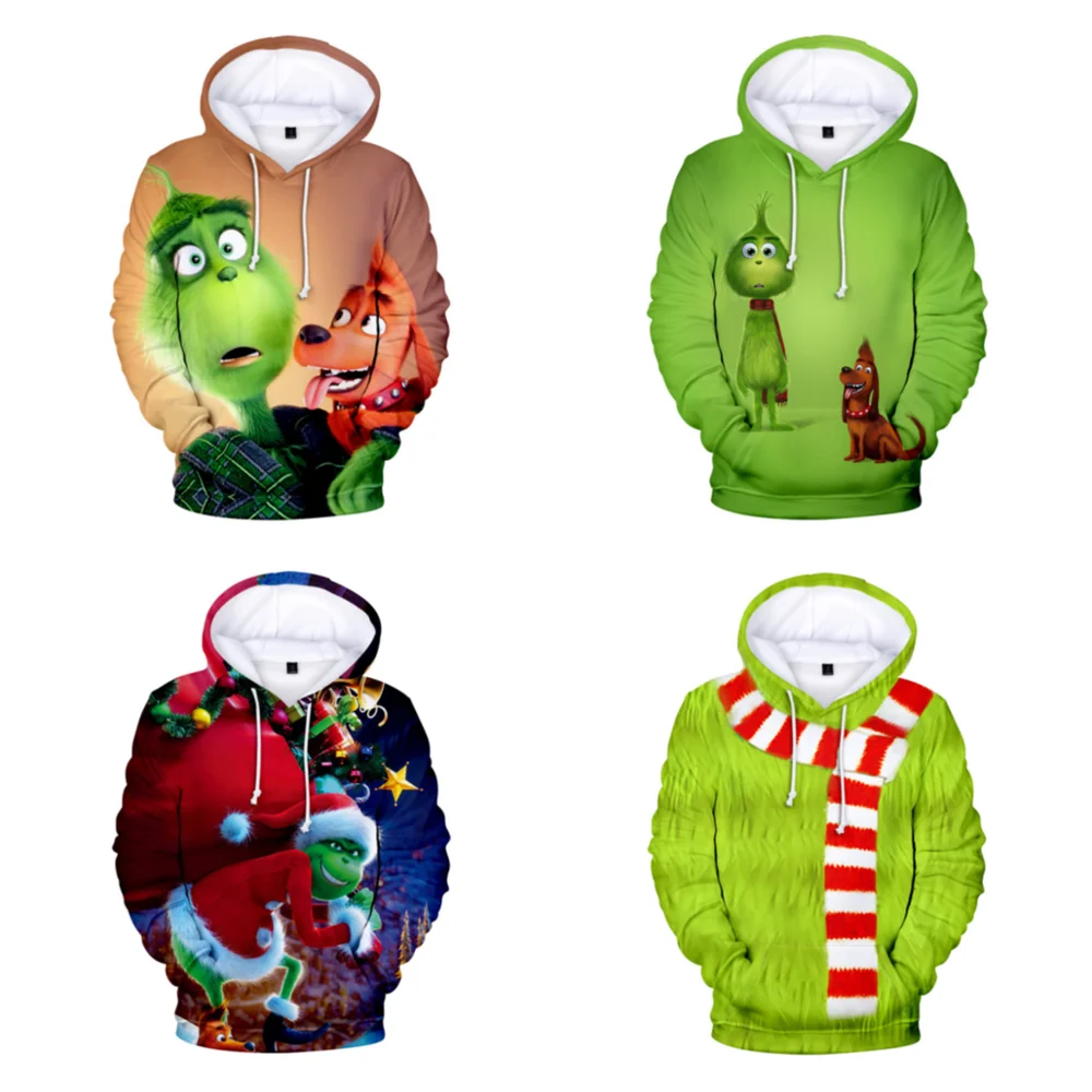 Толстовка для мальчиков и девочек подростков мультяшный Рождественский свитшот
