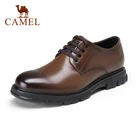 Мужская обувь CAMEL из натуральной кожи на нескользящей подошве, на шнуровке, черного цвета, для лета и осени, 2021