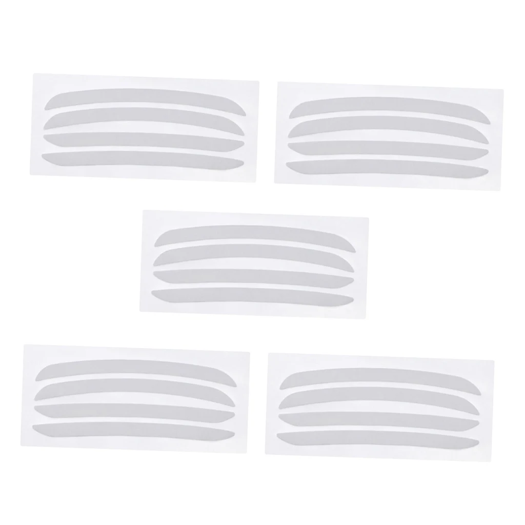 

5 Pairs Disposable Adhesive Eyebrow Ruler Sticker Eyebrow Positioning Ruler