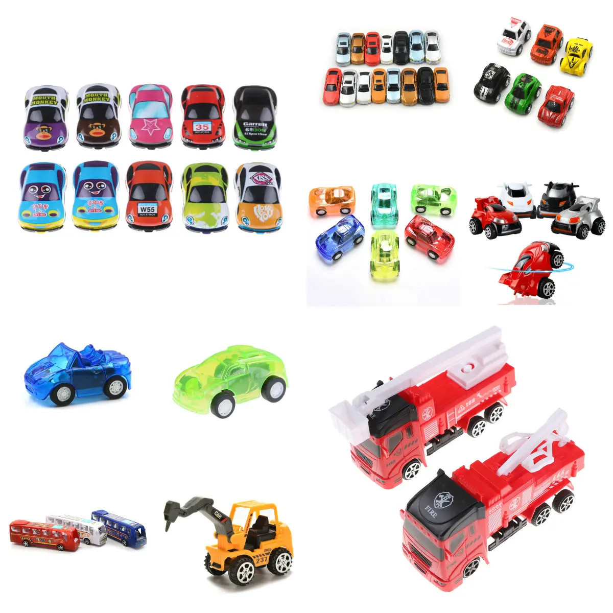 2 шт./лот Мультяшные игрушки милые пластиковые игрушечные машинки для детей