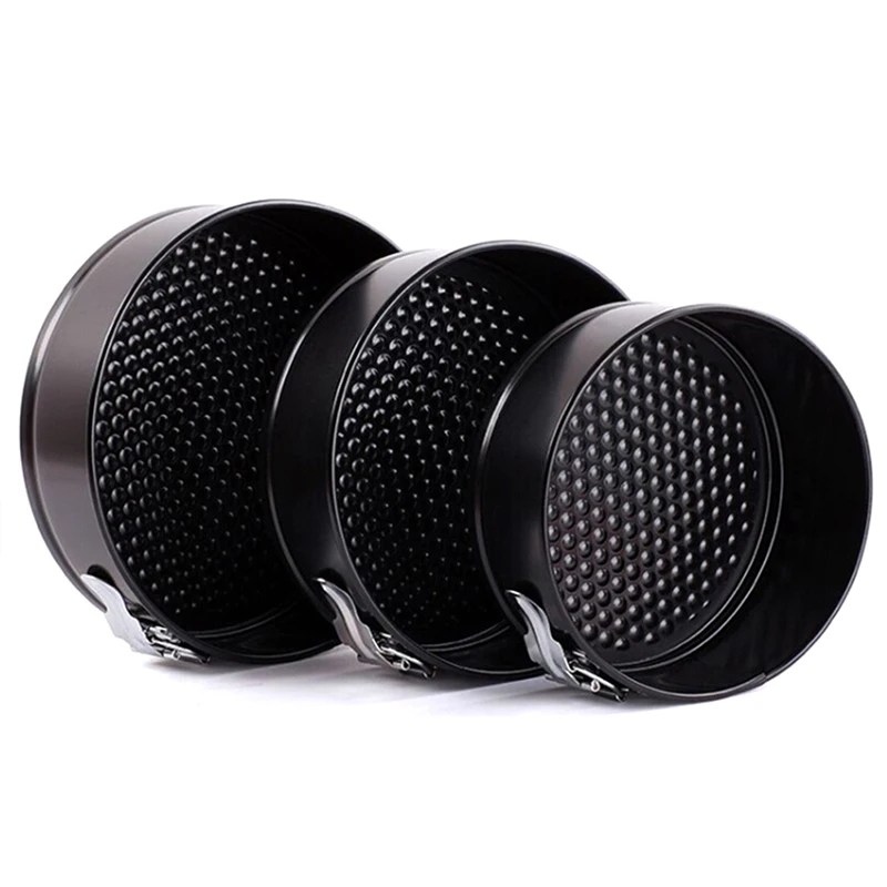3 In 1 Set Nonstick Cake Mould Tier Layer Loyang Kek Baking Pan Bakery Movable bottom buckle cake mould | Дом и сад