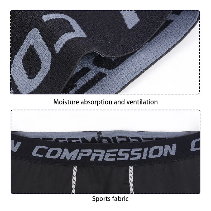 Мужские компрессионные штаны CYSINCOS спортивные для бега баскетбольные бодибилдинга фитнеса обтягивающие