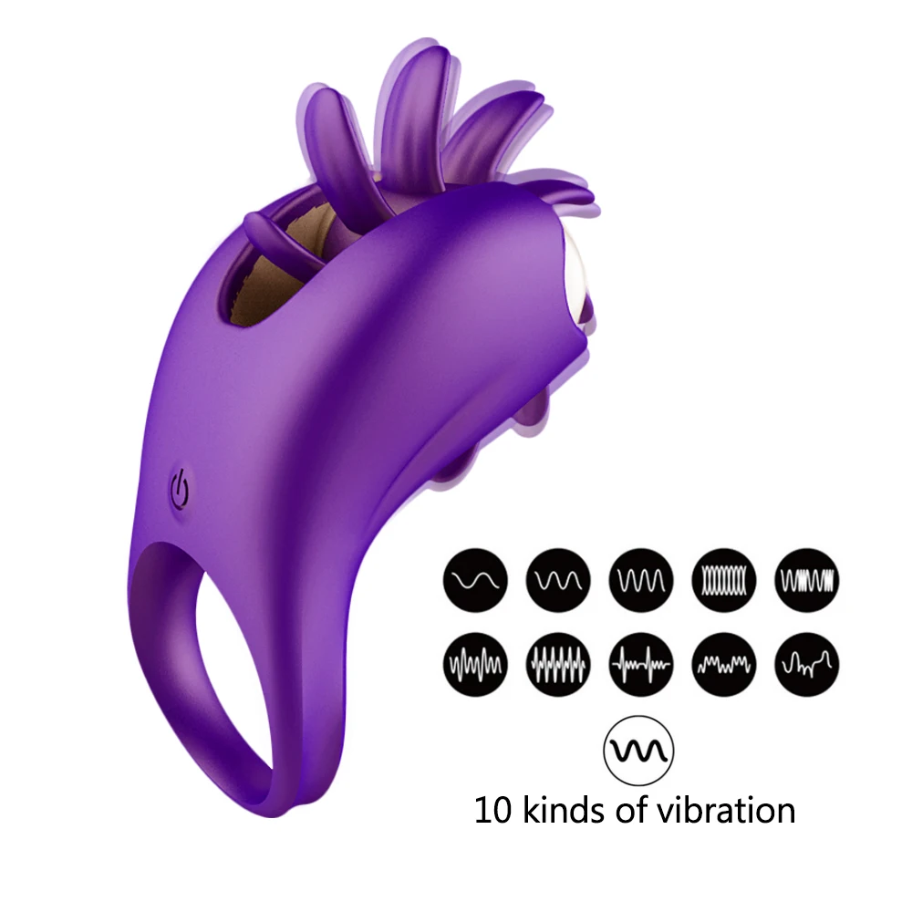 Вращения оральный лизать пенис вибрационное кольцо G spot (точка массаж вагины