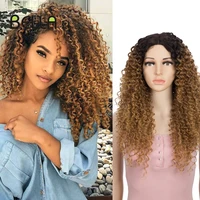bella curly wig synthetic wig omber blonde 613 red 99j high temperature hari afro kinky curly wig cosplay wigs for women