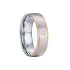 Модное женское кольцо с покрытием из розового золота, для влюбленных, альянс с кубическим цирконием, бриллиант, для годовщины, Женское кольцо