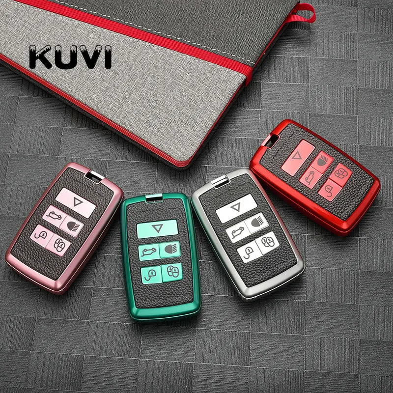 Кожаный чехол для автомобильных ключей брелок Land Rover Range 5 Discovery Sport 2018 2019 2020 Jaguar XEL