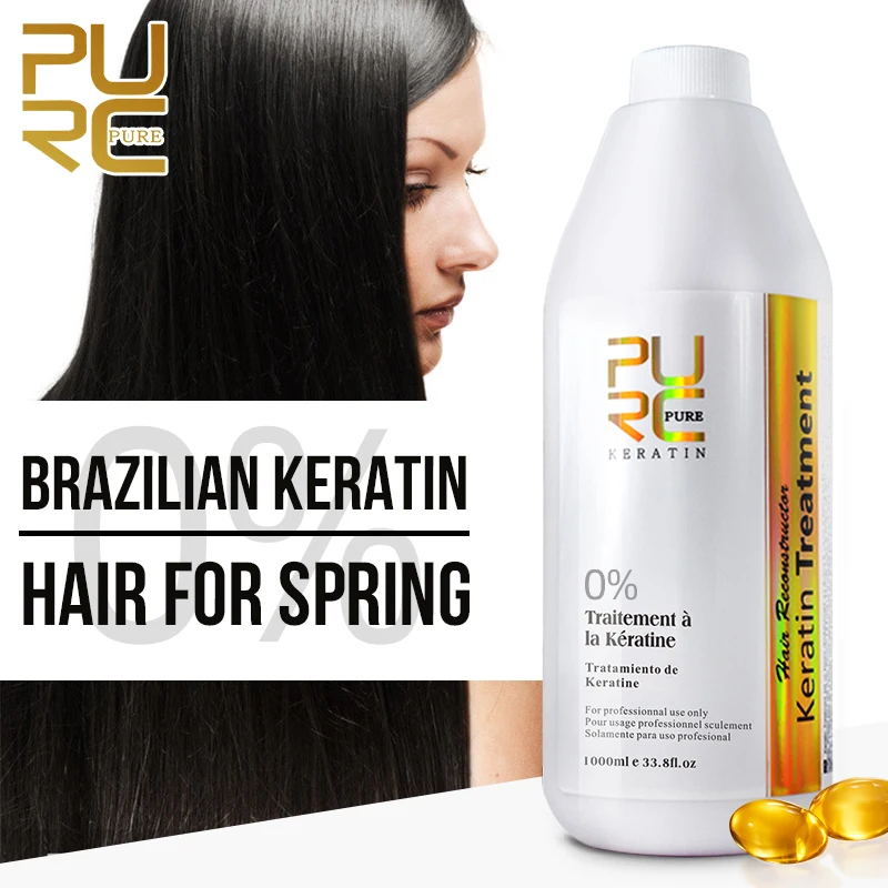 Hot Keratin Free Formaldehyde Hair Treatment Natural Protein in Repair Straight Frizzy Salon Product 0% 1000ml | Красота и здоровье
