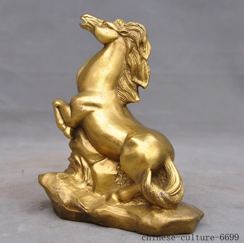 

christmas decorations 6" China brass Feng Shui auspicious success horse Horse Zodiac animal statue halloween