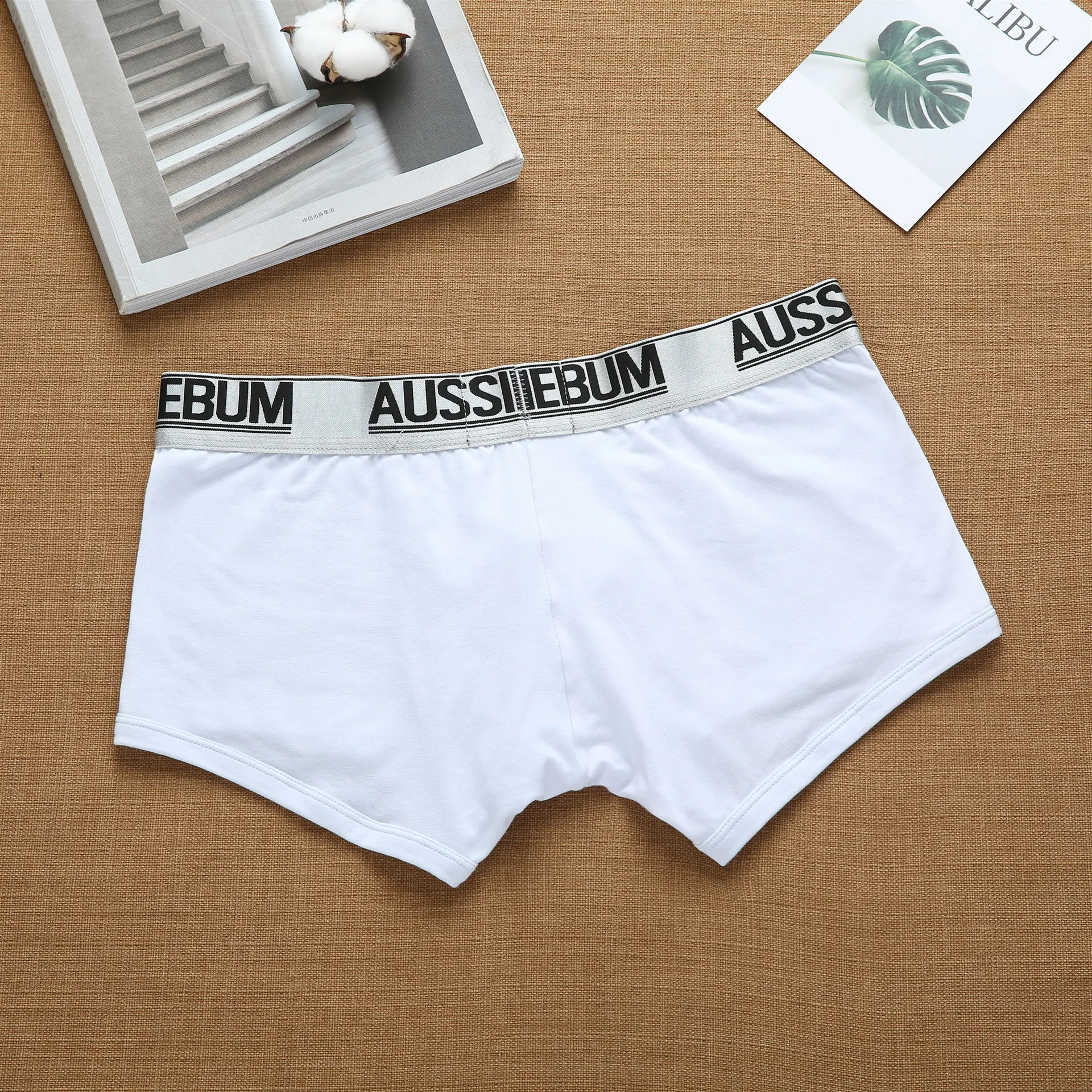 

Aussiebum Men's Cotton Comfortable Breathable Stretch Simple Underwear Boxer Shorts