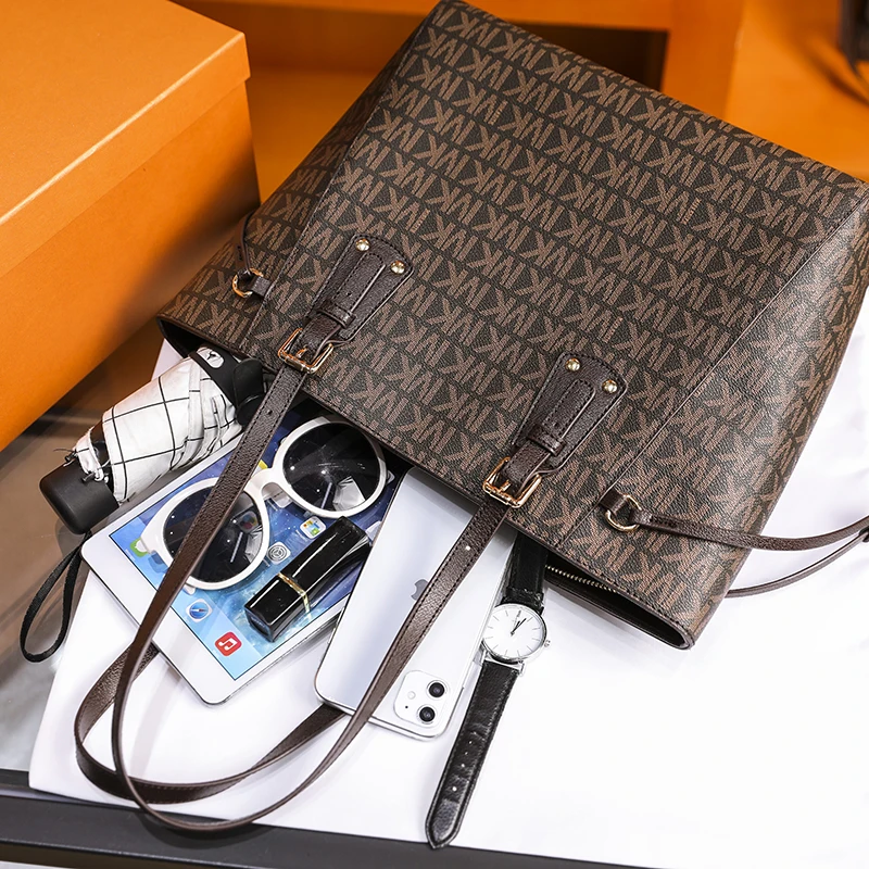 Роскошная женская сумка новинка 2020 модная вместительная для покупок кожаная