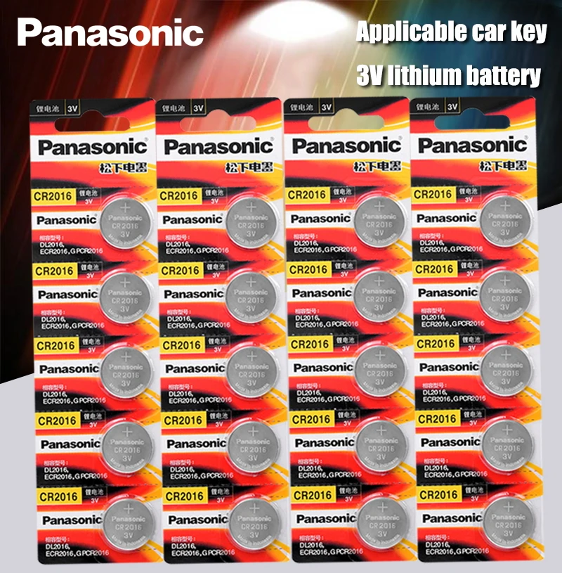 Panasonic Высокое качество литиевая батарея 20 шт./лот 3V li-ion cr2016 Кнопка часы
