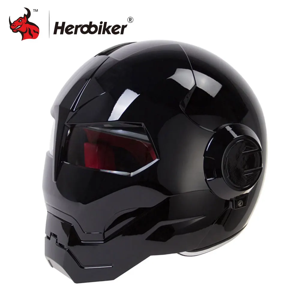 HEROBIKER мотоциклетный шлем винтажный Ретро мотоциклетный шлем мотоциклетный полный шлем Casco Moto Cruiser Chopper Кафе Racer Capacetes