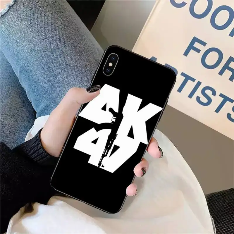 

AK-47 gun Phone Case for iPhone 11 12 pro XS MAX 8 7 6 6S Plus X 5S SE 2020 XR mini