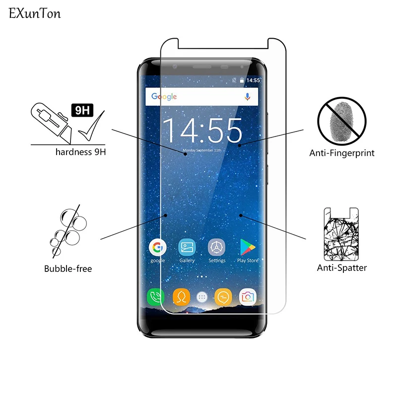 Закаленное стекло EXUNTON 2.5D 2 шт. для OUKITEL U22 K8000 MIX2 C8 K6 U18 K3 K8 C11 Pro Защитная пленка