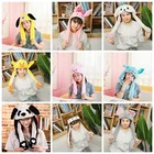 Модная шапка с кроличьими ушками, движущаяся шапка для прыжков, преппи, милые забавные игрушки с ушками кролика, хороший подарок для женщин и девочек, популярная шапка для косплея кролика