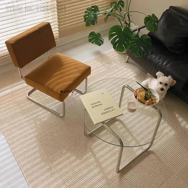 Стеклянный журнальный столик в скандинавском стиле прозрачная домашняя мебель