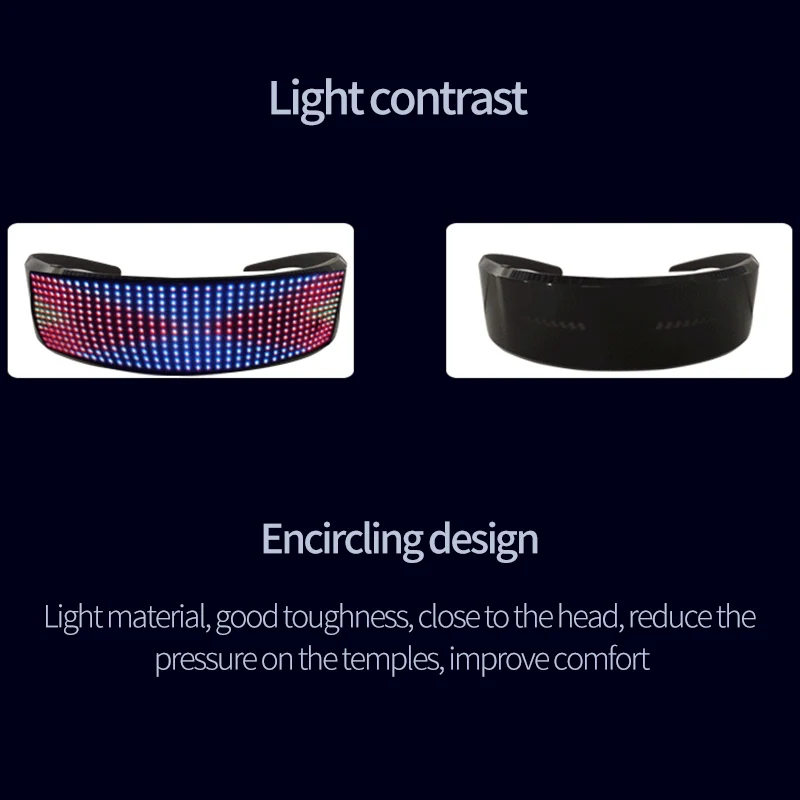 구매 새로운 매직 블루투스 Led 파티 안경 앱 제어 빛나는 안경 USB 충전 DIY 편집 다국어 빠른 플래시 Led 구매 새로운 매직 블루투스 Led 파티 안경 앱 제어 빛나는 안경 USB 충전 DIY 편집 다국어 빠른 플래시 Led