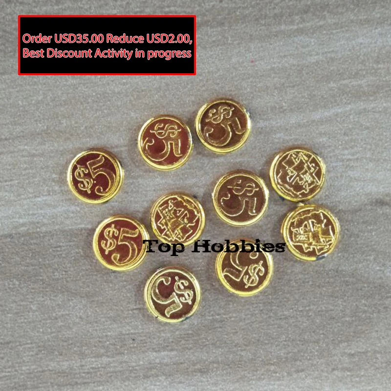 Экшн фигурка Sca 1/6 шт./лот монеты из пластика Золотая Модель реквизит в виде