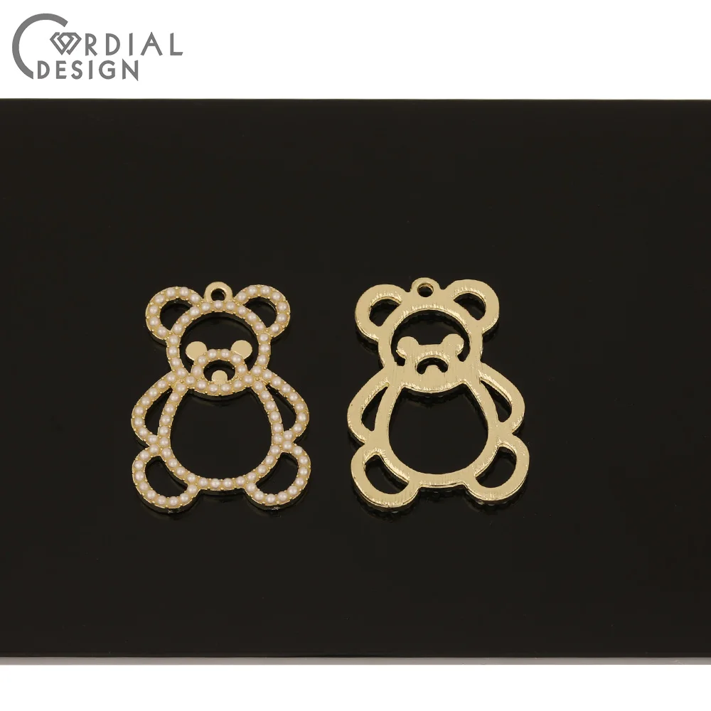 

Cordial Design 30Pcs 24*34MM Earrings Accessories/Imitation Pearl/Animal Shape/Rhinestone Pendant/Jewelry Findings & Components