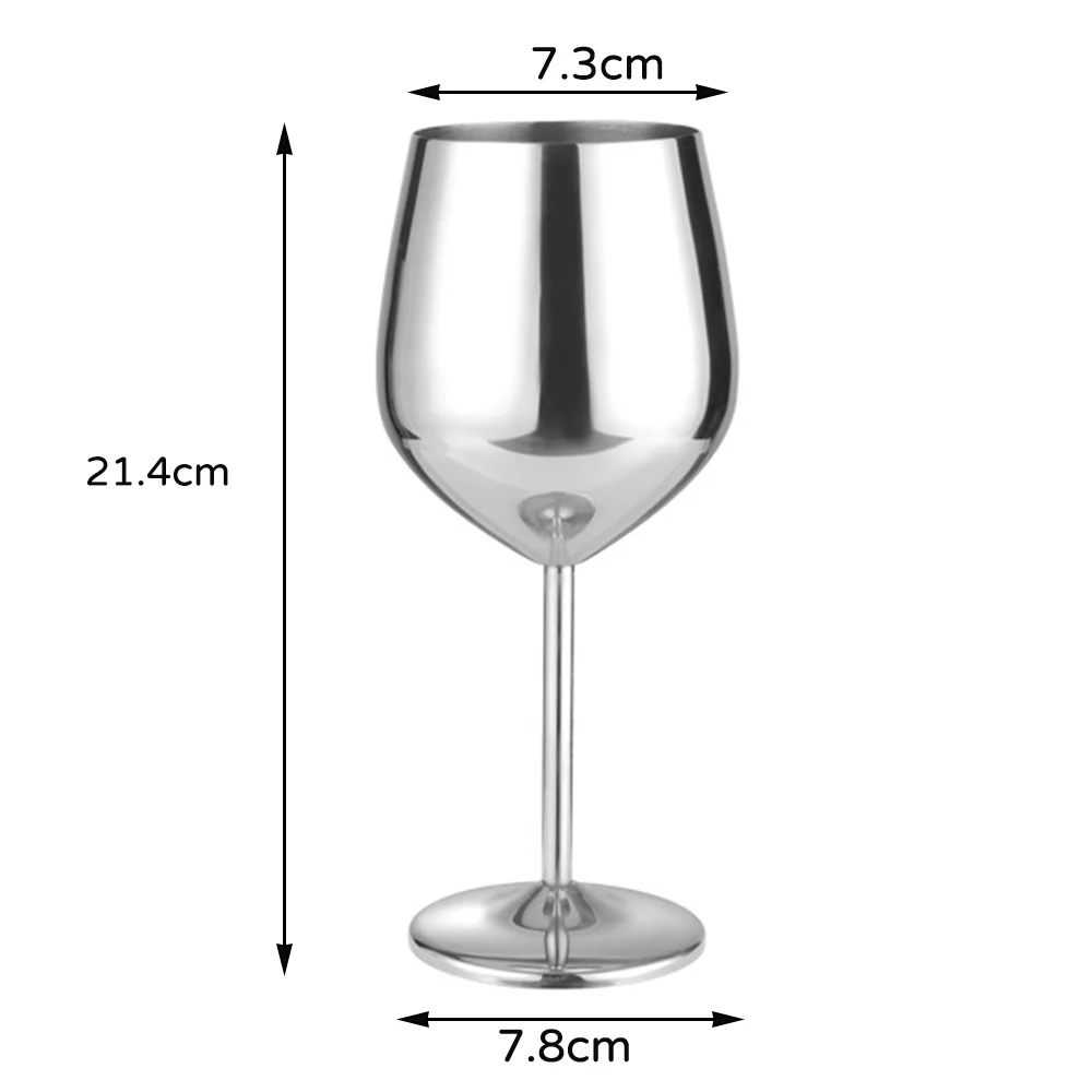 

Wine Glasses 304 Stainless Steel Red Wine Goblets Party Barware Kitchen Tools