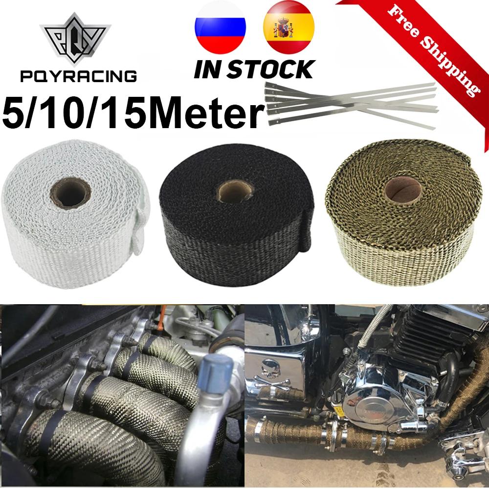 Free Shipping Motorcycle Exhaust Thermal Exhaust Tape Header Heat Wrap Resistant Downpipe For Motorcycle Car Accessories