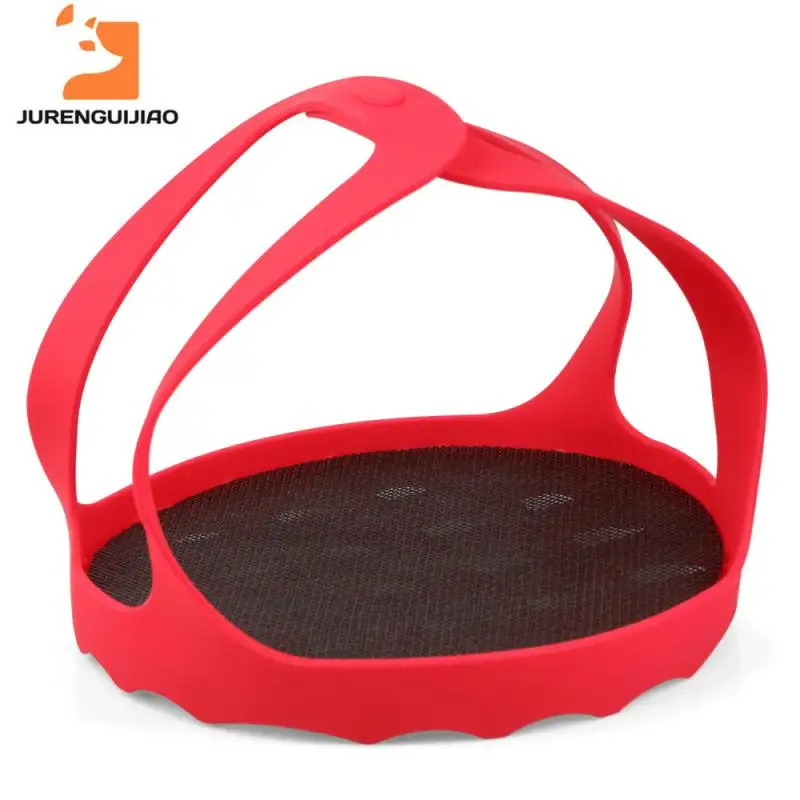 

Mat 1Pcs Pressure Cooker Sling Heat Resistant Silicone Bakeware Sling Lifter Steamer Rack With Mesh Mat Kitchen Cookware Parts