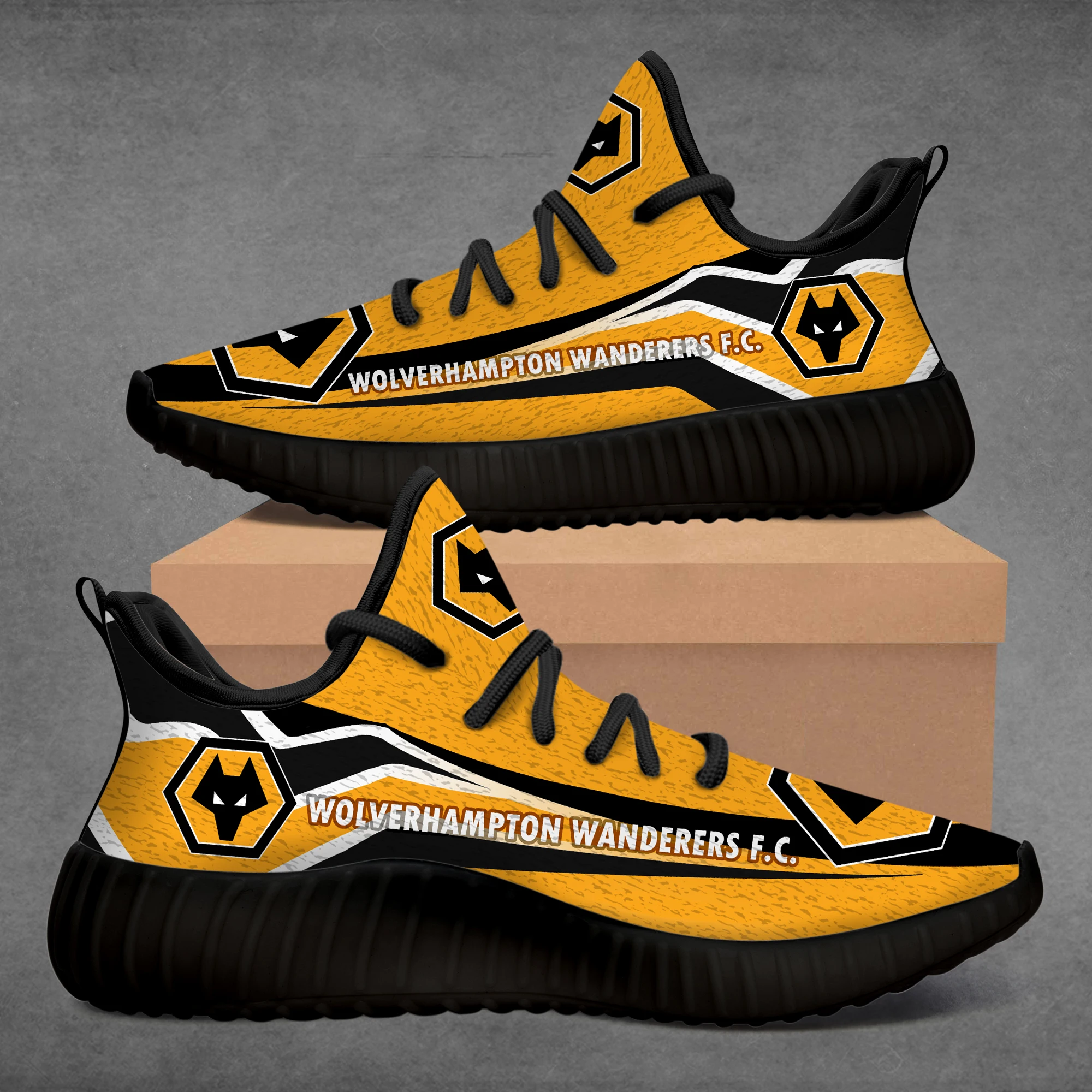 

Custom 350 Wolverhampton-Wanderers-F.C. Running Shoes Comfortable Casual Sneakers Classic Canvas Shoes Outdoor Tenis Footwear
