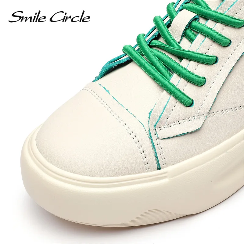 Женские кроссовки Smile Circle Осенние повседневные удобные из натуральной кожи на
