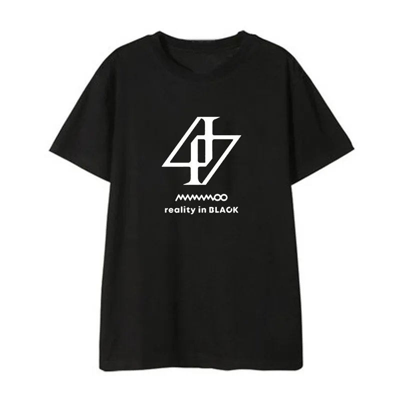 Kpop MAMAMOO reality in BLACK Album Shirts уличная одежда в стиле хип-хоп свободная футболка топы с