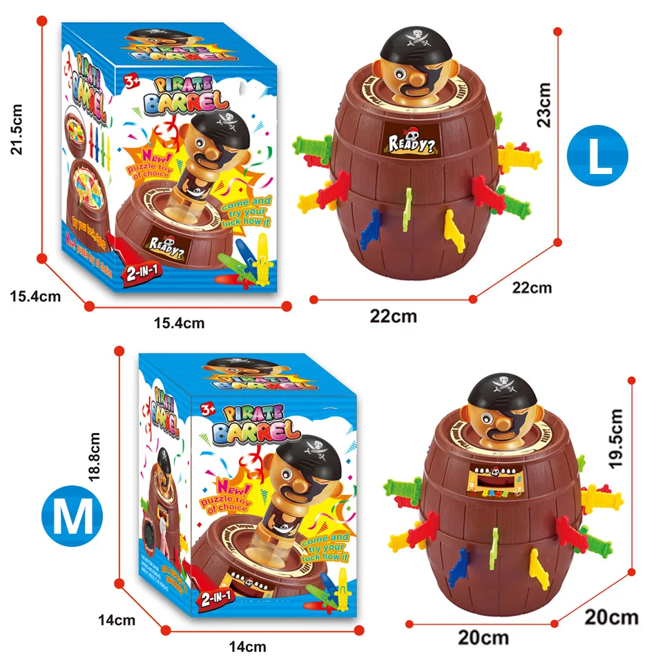2 4 Pop Up игра &quotПиратский бочонок&quot забавная Новинка на столе Lucky удар гаджет куб