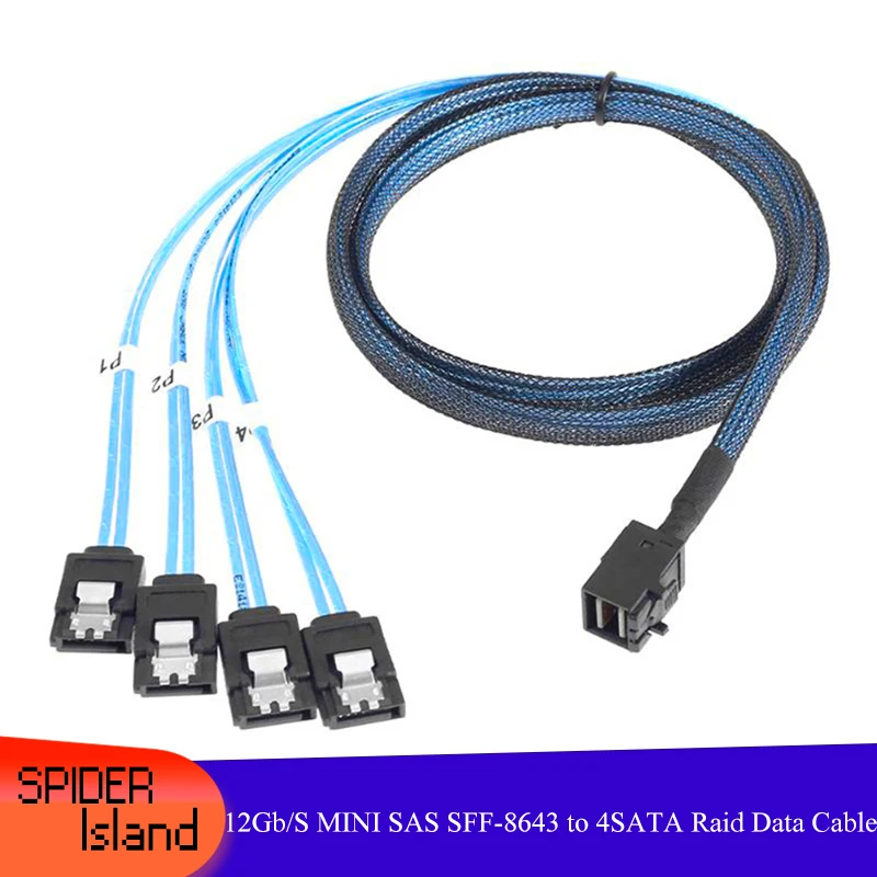 Новый 12 дюймовый мини Кабель SAS кабель для 4SATA 1to 4 Array Card / Raid card передачи данных