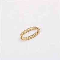 inschic 2021 korean fashion simple thin rose golden rings geometric hollow eight numbers stainless steel woman fashion jewelry