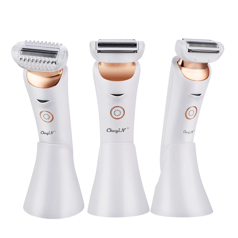 

3 in 1 Women Epilator No Pain Body Hair Removal Kit Lady Shaver Arm Leg Armpit Bikini Trimmer Electric Facial Cleansing Brush 31