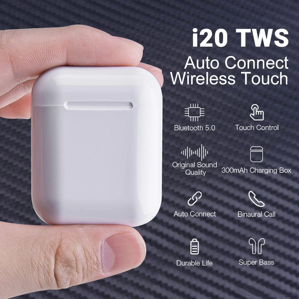 i20 tws Bluetooth Wireless Earphones Earbuds Wireless charging function sports headset For Iphone android Smart Phone earpiece