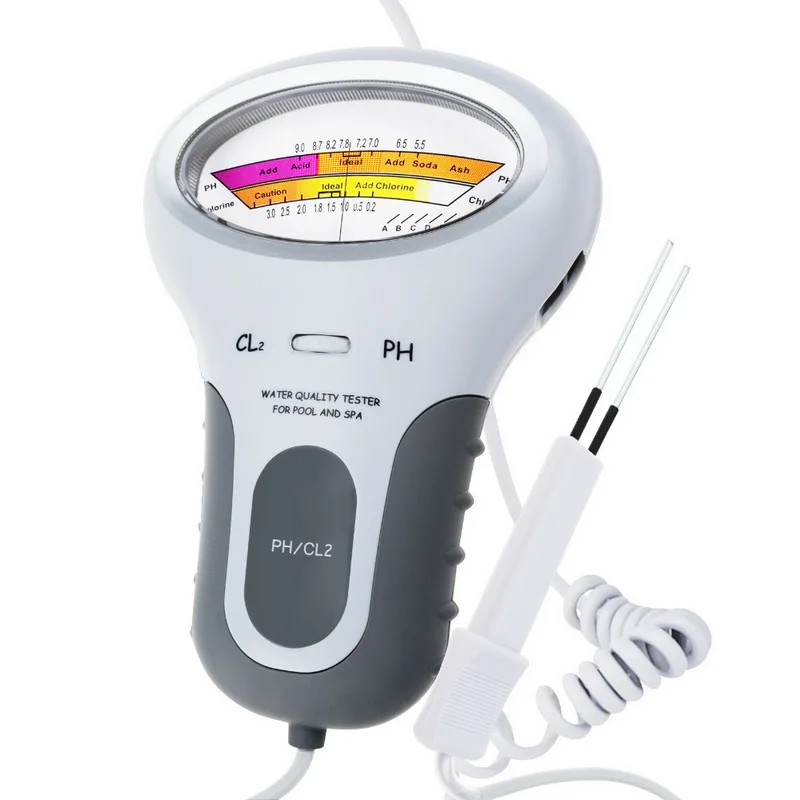 Тестер хлора er PH и Cl2 измеритель уровня тест качества воды монитор плавательный