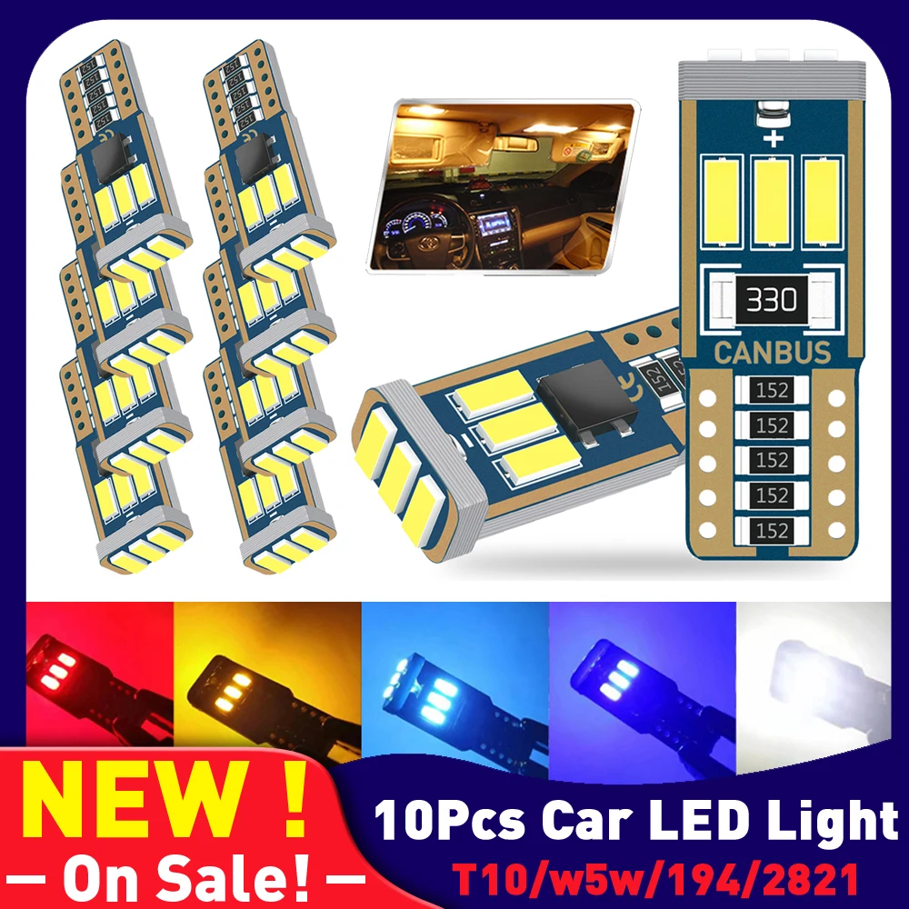 Светодиодные лампы W5W Canbus T10 для автомобилей аксессуары украшения салона диодные