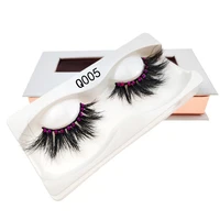 1 pair eyelashes mink lashes 8d with purple diamonds eyelashes dramatic volume false lashes stage makeup night club eyelashes