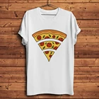 Забавная футболка с Wi-Fi сигналом пиццы, мужская летняя новая белая Повседневная футболка с коротким рукавом, крутая хипстерская уличная одежда унисекс, футболка
