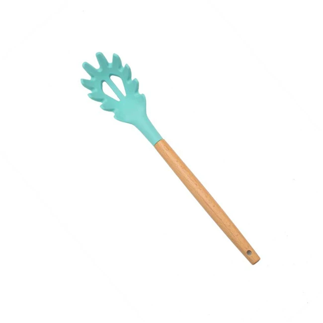Pasta Server Mint 1 шт. силиконовая деревянная ложка для супа, лопатка, щетка, скребок, паста, сервер, яичный венчик, кухонные инструменты, кухонные принадлежности, зеленый/черный - Цвет: Pasta Server Mint