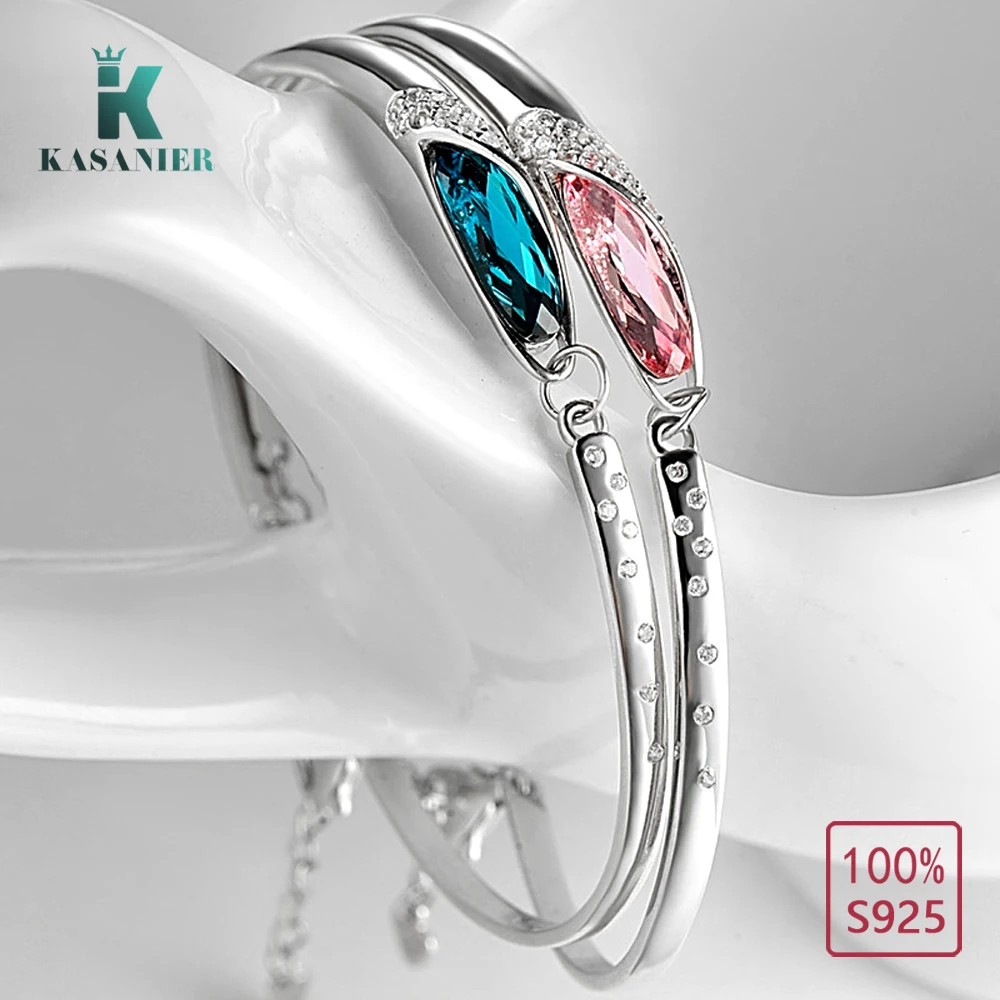 Браслеты женские из серебра 925 пробы с кристаллами | Украшения и аксессуары