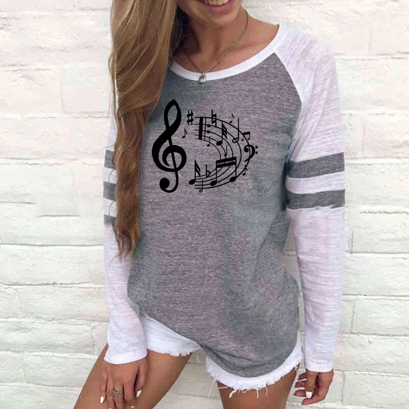 Забавная мультяшная музыкальная Повседневная рубашка с принтом женская