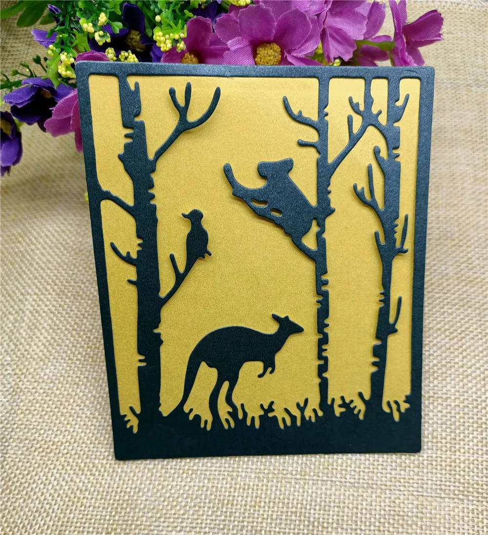 

forest kangaroo Metal Cutting Dies DIY Scrapbooking Album Paper Cards Decorative Crafts Embossing Die Cuts knife mold stencils