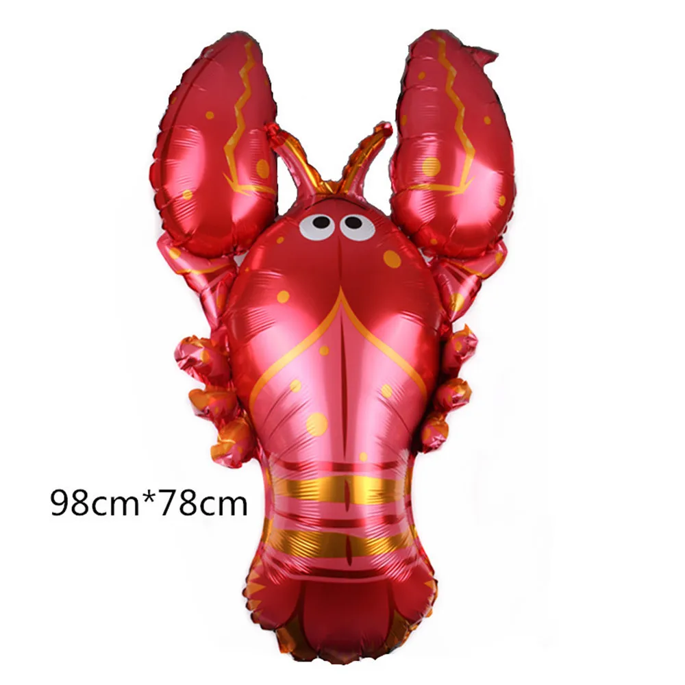 Cartoon hat Fish Animal Balloons Birthday Party Shark lobster octopus ClownFish Air Balaos Sea Theme Decor |