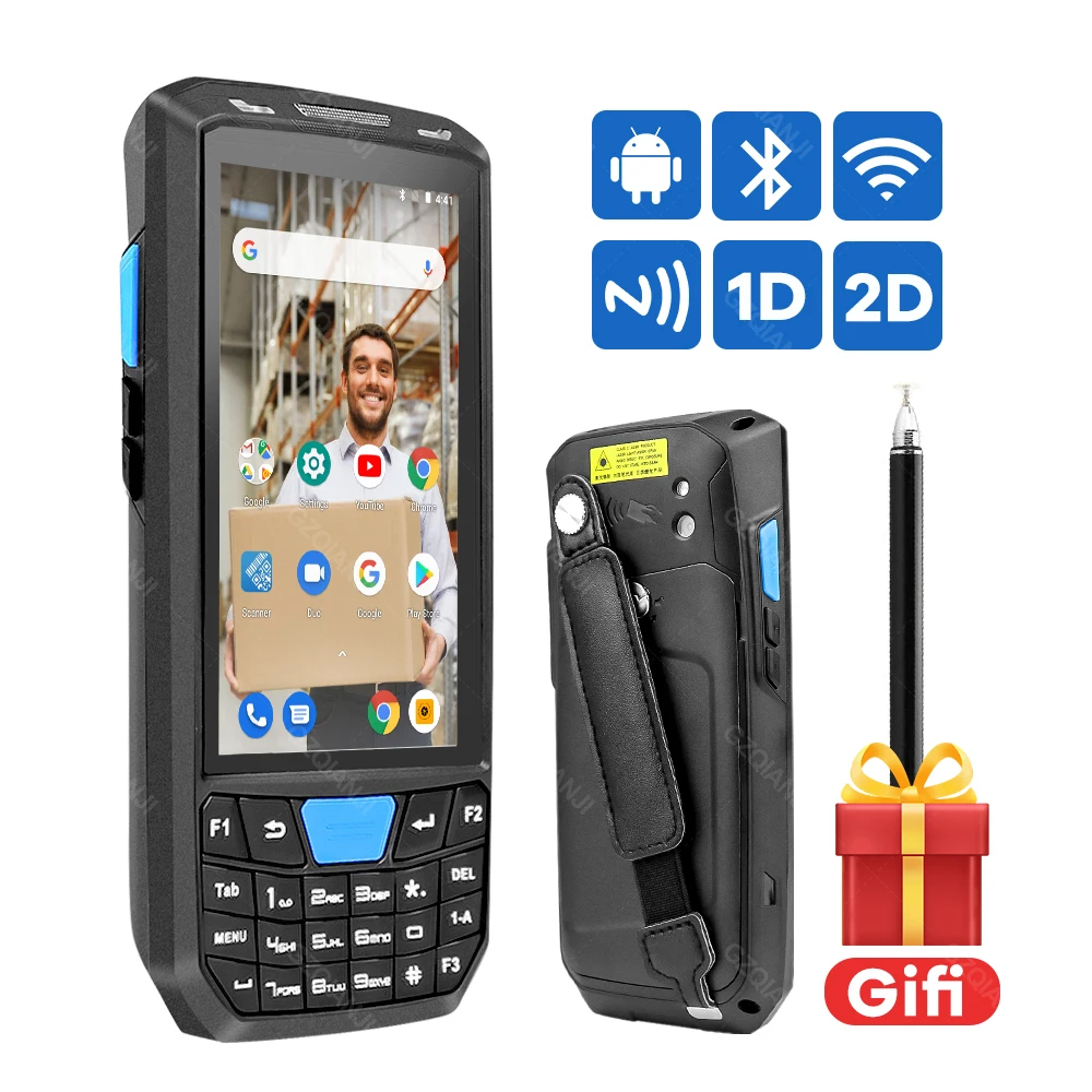 POS PDA Прочный индустриальный сканер штрих-кодов Android 9.0 телефон с 1d лазерным 2D