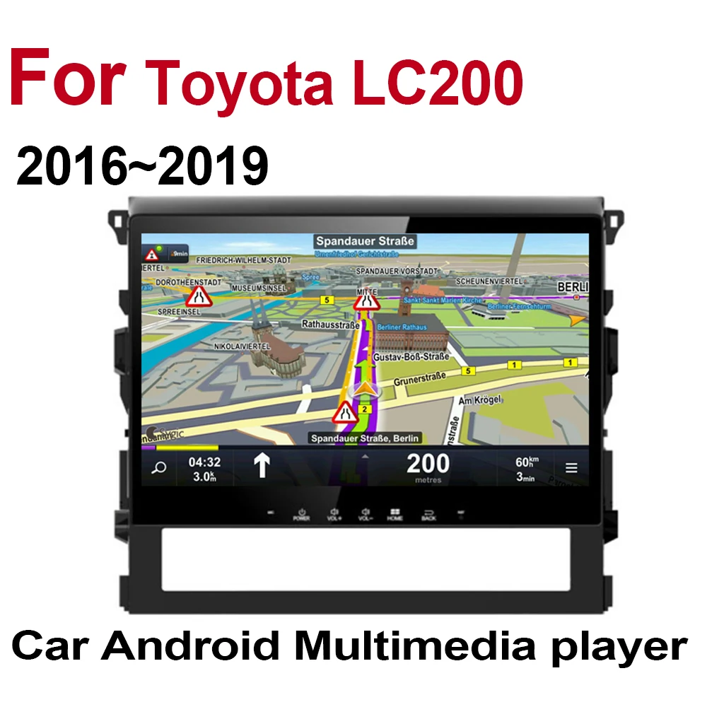 Для Toyota Land Cruiser LC200 2016 2017 2018 2019 Android 2 Din Авто Радио автомобильный мультимедийный
