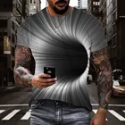 Мужская летняя футболка KYKU, летняя повседневная футболка с надписью головокружение, с черными дырками, в стиле абстрактного аниме