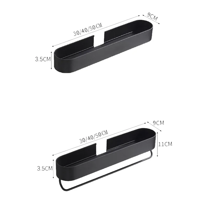 

Black 30-50cm Lenght Wall Mounted Bath Towel Bar Holder Storage Rack Hanger For Bathroom Accessories Kitchen Shelves Basket Sets