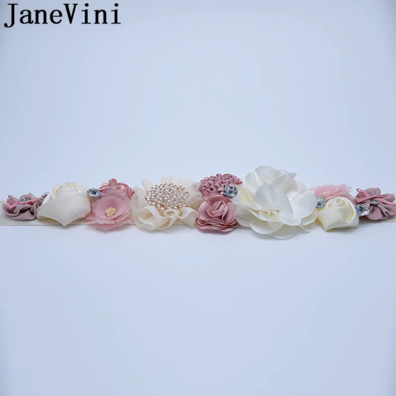 Винтажный Розовый свадебный пояс jaevini с кристаллами цветы жемчуг ювелирный